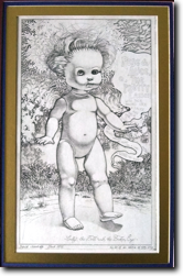 Sally the Doll with the Broken Eye<BR>Based on a drawing of the same name.<BR>Copper plate 297x177mm 1 left £358